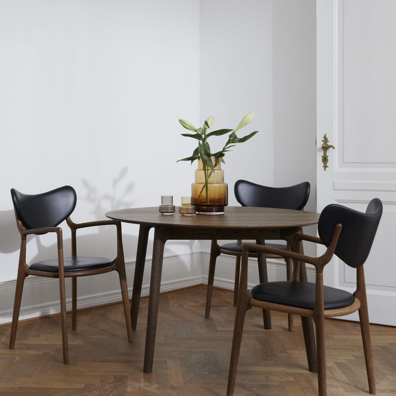 RO Salon spisebordØ120cm i eik, uttrekkbart