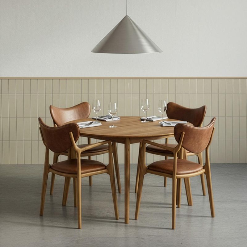 VINTERKAMPANJE RO Salon spisebord Ø120cm i eik, uttrekkbart inkl 2 plater